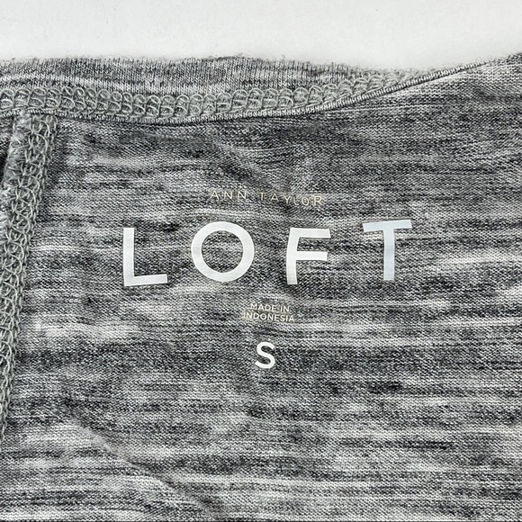 Loft Tank Top Womens Small Gray Space Print Tied Front - Picture 2 of 7